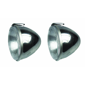 SET KOPLAMP+HUIS H4 ROND CHROOM SET KOPLAMP+HUIS H4 ROND CHROOM